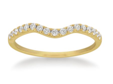 18ct Yellow Gold  Carina  Contour Ring With 0.2 Carats Of Diamonds Online