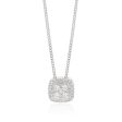 Sterling Silver Zirconia Square Fancy Pendant Online