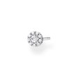 Sterling Silver Thomas Sabo Charm Club Round Zirconia Stud * 1 Earring Only* For Discount