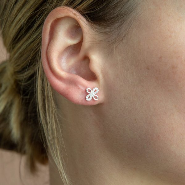 Sterling Silver Zirconia Fancy Studs Sale