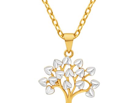 9ct Yellow Gold & White Gold Tree of Life Pendant Online