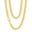 9ct Yellow Solid Gold 60cm 250 Gauge Curb Chain For Discount