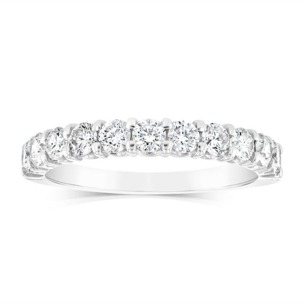 18ct White Gold Ring With 1 Carat Of Brilliant Cut  Claw Set Diamonds on Sale