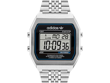 Adidas AOST22072 Digital Two Silver Tone Unisex Watch Supply