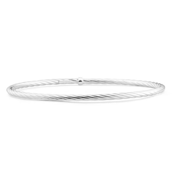 Sterling Silver Twist 65mm Bangle Discount