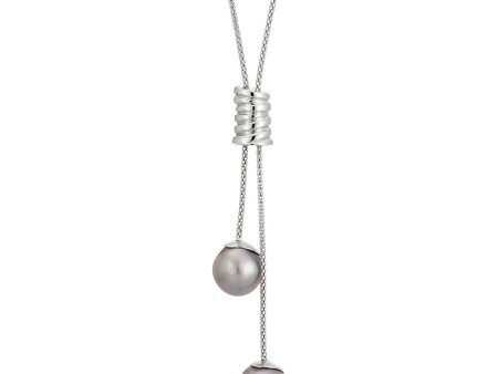 Freshwater Pearls on Fancy Sterling Silver Chain Fashion