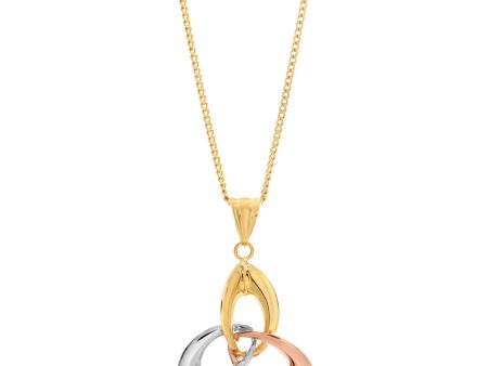 9ct Three-Tone Gold Trilogy Pendant Online Sale