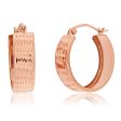 9ct Rose Gold Silver Filled Diamond Cut Hoop Earrings Online