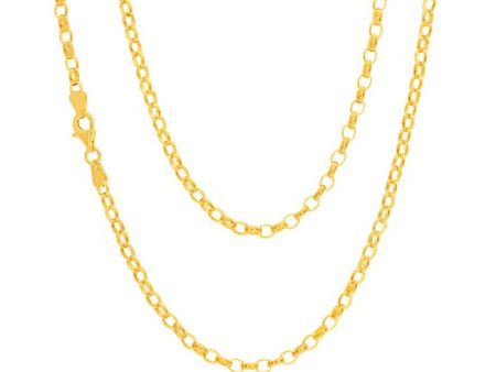 9ct Charming Yellow Solid Gold Belcher Chain Online Hot Sale