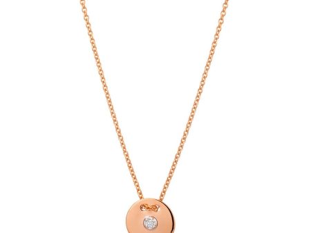 9ct Rose Gold Diamond Pendant on 39-45cm Adjustable Chain Online now