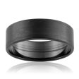 Zirconium 7mm Sanded Gents Ring Size T U X Hot on Sale