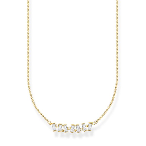 Thomas Sabo Gold Plated Sterling Silver Dancing Cubic Zirconia 38-42 cm Chain Online now