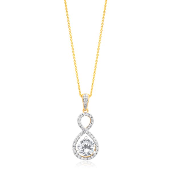 18ct Yellow Gold 1.2 Carat Diamond Pendant on 18ct 45cm Chain Online Hot Sale