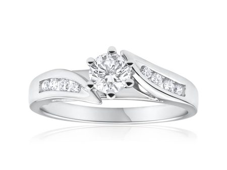 18ct White Gold Ring With 0.5 Carats Of Brilliant Cut Diamonds Discount