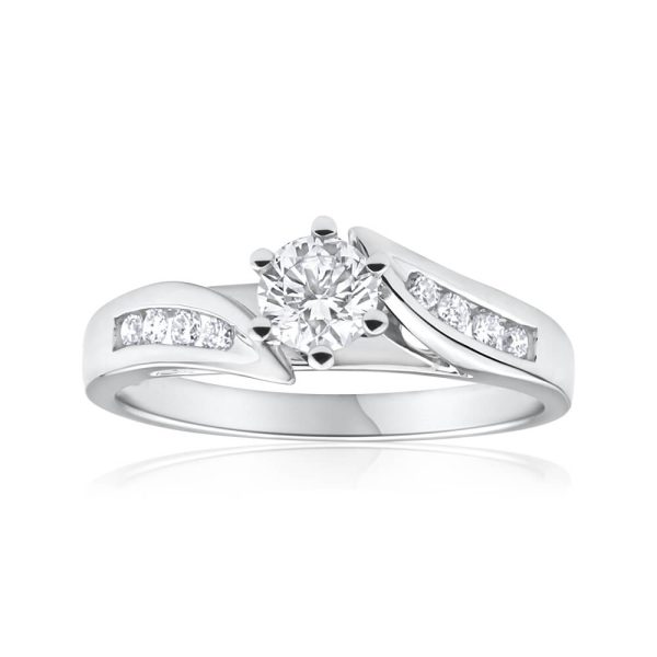 18ct White Gold Ring With 0.5 Carats Of Brilliant Cut Diamonds Discount