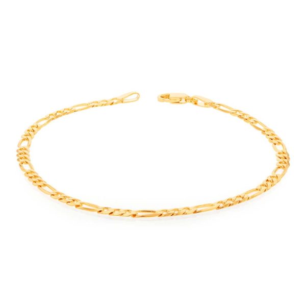 9ct Yellow Solid Gold 80 Gauge 19cm Bracelet For Sale