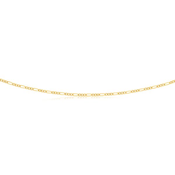 9ct Yellow Gold 3:1 Figaro 45cm Chain 50Gauge Online Hot Sale