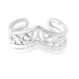 Sterling Silver Toe Ring Border Filigree Fashion