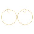 9ct Silverfilled Yellow Gold Plain 60mm Hoop Earrings Hot on Sale