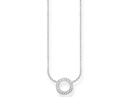 Sterling Silver Thomas Sabo Circular Zirconia Necklace Hot on Sale