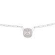 14ct White Gold 1 2 Carat Diamond On 45cm Chain Fashion