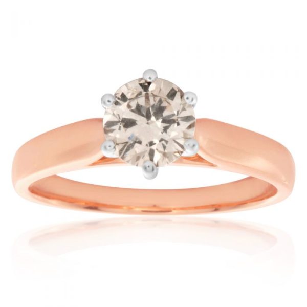 18ct Rose Gold 1.00 Carat Australian Diamond Solitaire Hot on Sale