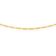 9ct Yellow Solid Gold Alluring Figaro Chain on Sale