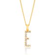 9ct Yellow and White Gold Two Tone Diamond Cut Initial  E  Pendant Online now