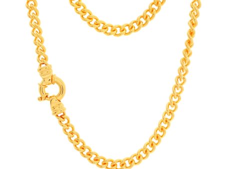 9ct Yellow Solid Gold 180 Gauge Boltring Curb Chain Online Sale