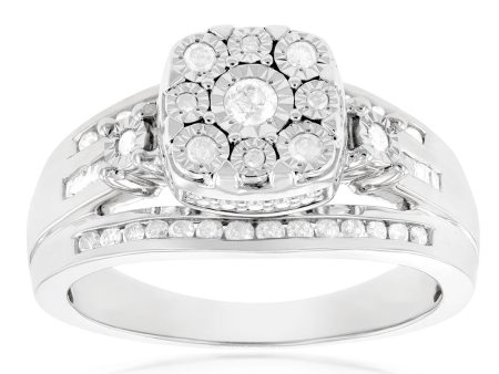 1 2 Carat Diamond Dress Ring with 49 Diamonds in Sterling Silver Online