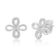 Sterling Silver Zirconia Fancy Studs Sale