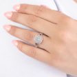 1 5 Carat Diamond Ring with 25 Brilliant Diamonds in Sterling Silver For Cheap