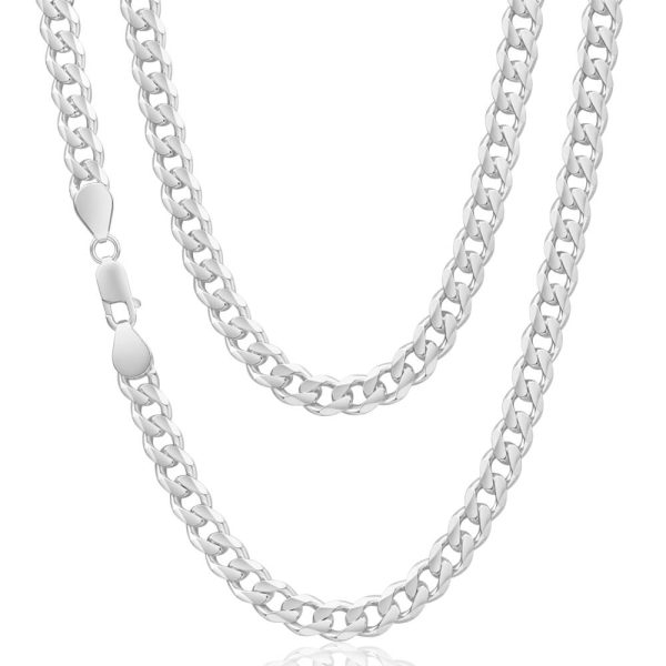 Sterling Silver Unisex Curb 60cm Chain For Discount