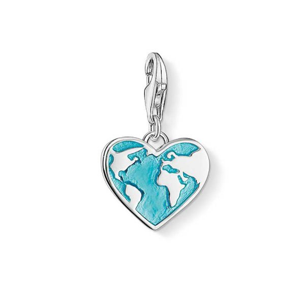 Sterling Silver Thomas Sabo Charm Club Heart of the World For Discount