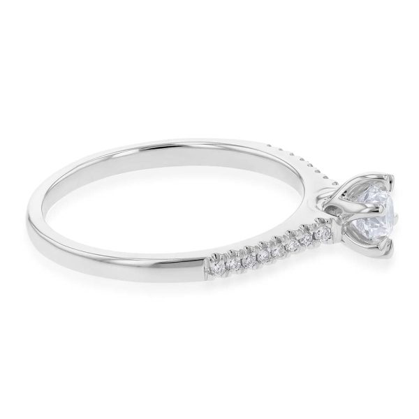 18ct White Gold 0.60 Carat Solitaire with 1 2 Carat Certified Centre Diamond Online