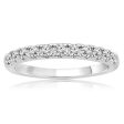 14ct White Gold Diamond Eternity Straight Ring In Claw Style Hot on Sale