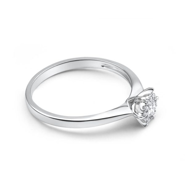 18ct White Gold Ring With 0.25 Carats Of Claw Set Diamonds Online Sale