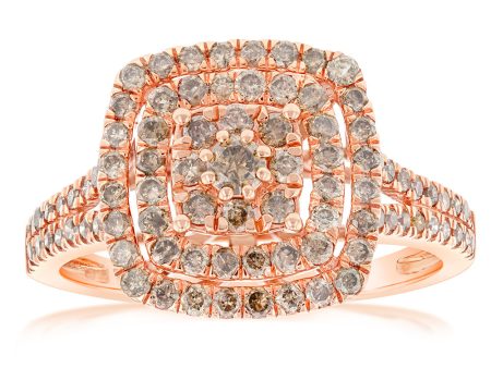 9ct Rose Gold 1 Carat Diamond Dress Ring Online Hot Sale