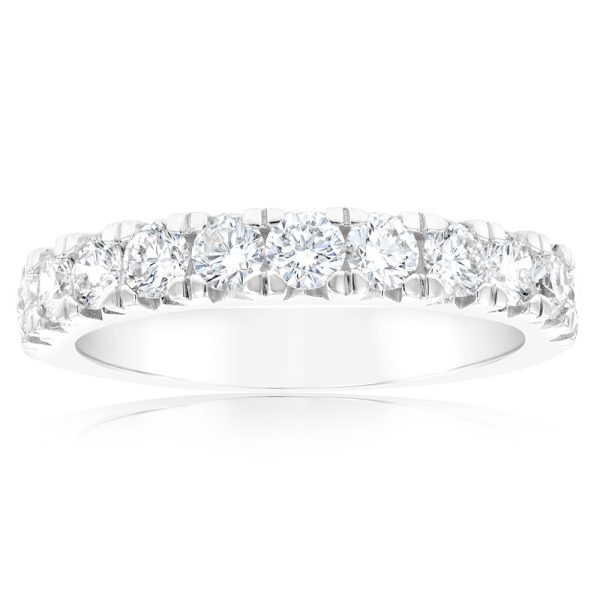 Luminesce Lab Grown 1 Carat Diamond Eternity Ring in Sterling Silver Sale