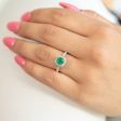 18ct Yellow Gold Natural Emerald and Diamond Ring Online Sale