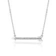 Sterling Silver Zirconia Arrow Pendant on 43cm Chain Online now