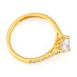 9ct Yellow Gold Zirconia Heart Shape Ring Online Sale