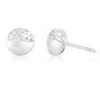 5mm White Gold Flat Ball Stud With Diamond Cut Finish Discount