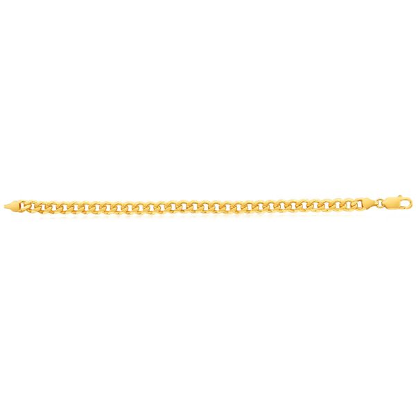 9ct Yellow Heavy Solid Gold Curb 21cm Bracelet 200 gauge Supply