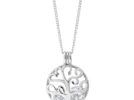 Sterling Silver Zirconia Encased Tree of Life Pendant Online Sale