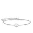 Sterling Silver Thomas Sabo Charm Club Clover Bracelet 16-19cm For Cheap