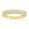 9ct Yellow Gold Zirconia Eternity Straight Ring Online Hot Sale