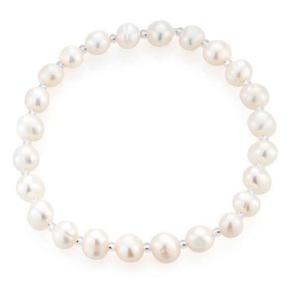 White 6-7mm Freshwater Pearl Bracelet Fashion