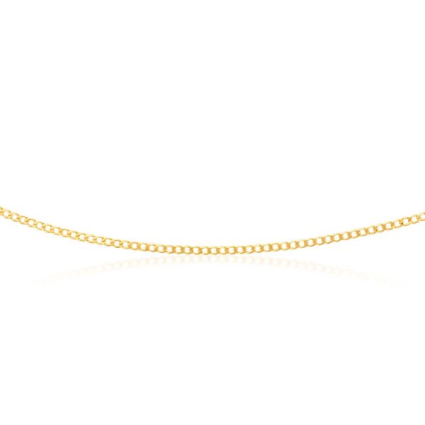 9ct Yellow Solid Gold 60 Gauge Curb 60cm Chain Hot on Sale