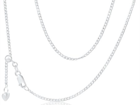 9ct Charming White Gold Silver Filled Curb Chain Fashion